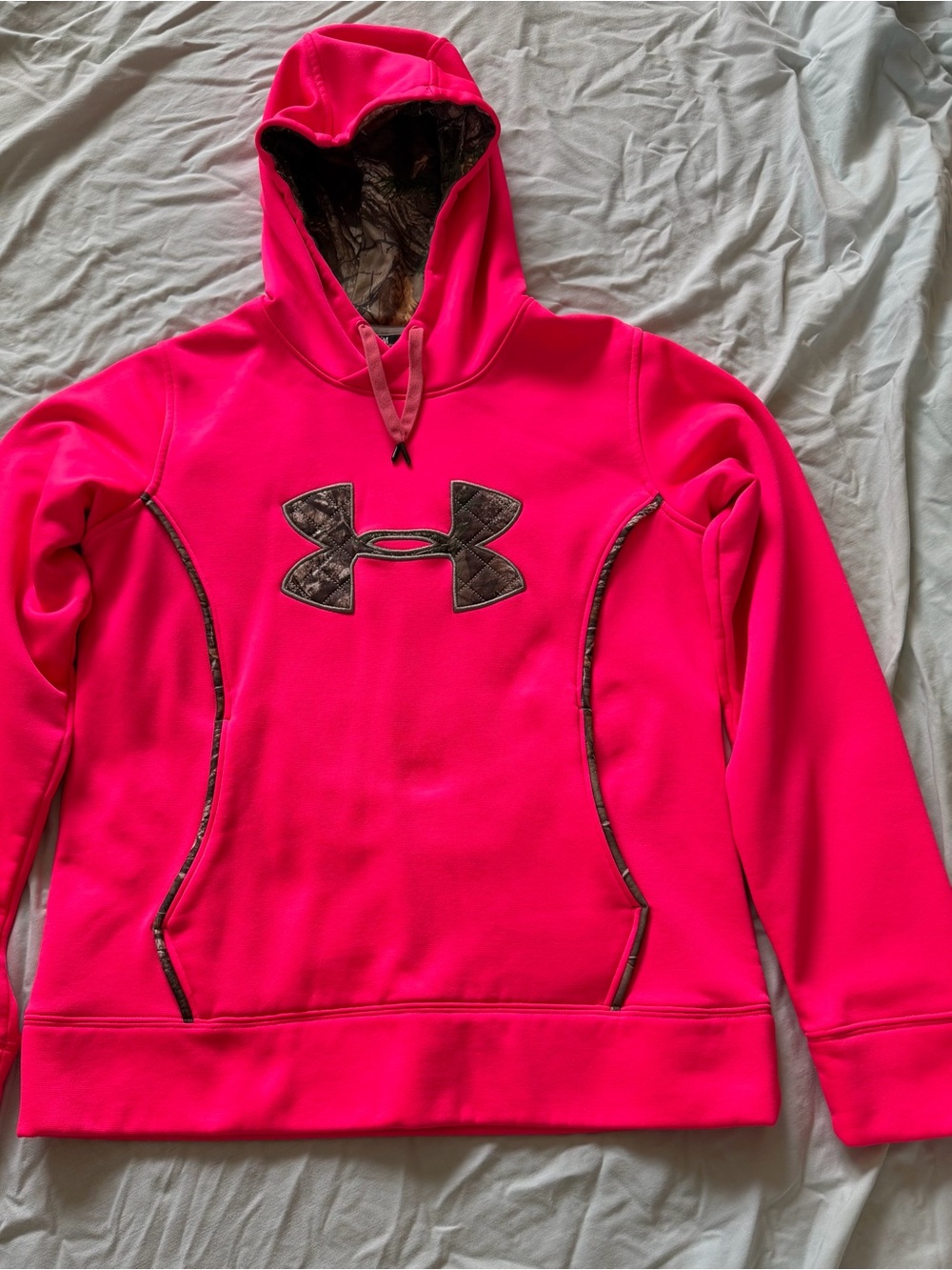Under Armour Hot Pink Hoodie with Camo Logo